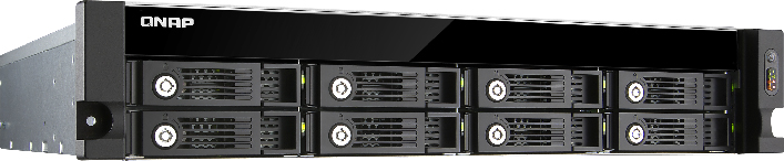 Сетевой RAID-накопитель QNAP 8 отсеков для HDD, 19", 2БП, Intel G3250 3,2 ГГц, 4ГБ. Направляющие в комплект не входят. TVS-871U-RP-PT-4G TVS-871U-RP-PT-4G