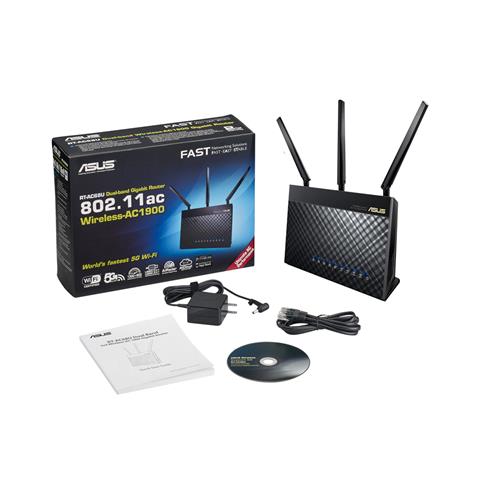 Маршрутизатор ASUS беспроводной AX2700 10/100/1000BASE-TX черный RT-AX68U RT-AX68U