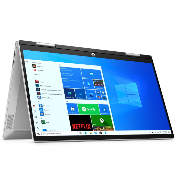 Ноутбук HP Pavilion 14x360 14-dy0011ur 14"(1920x1080 IPS)/Touch/Intel Core i7 1165G7(2.8Ghz)/16384Mb/512PCISSDGb/noDVD/Int:Intel Iris Xe/Cam/WiFi/war 1y/Natural silver /W10 + fingerprint 3B3K6EA 3B3K6EA