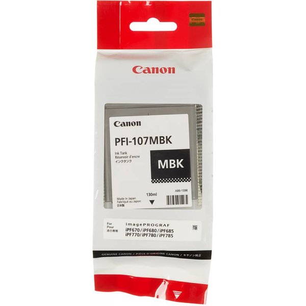 Картридж струйный Canon PFI-107MBK (matte black) 90 мл 6704B009 6704B009
