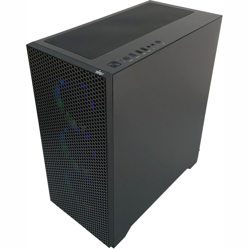 Персональный компьютер iRU Game 710Z5GP TWR i7 10700F (2.9) 16Gb 1Tb SSD250Gb RTX3060 12Gb Free DOS GbitEth 650W черный 1735657 1735657