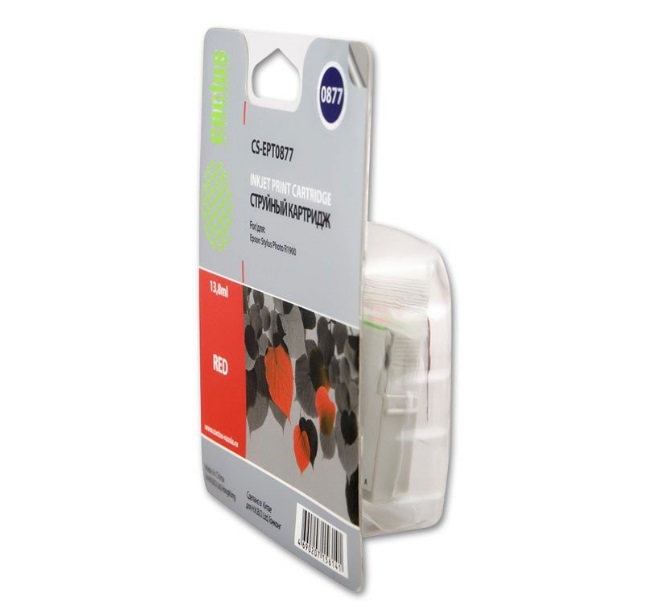 Картридж Cactus струйный CS-EPT0877 красный для Epson Stylus Photo R1900 (13.8мл) CS-EPT0877 CS-EPT0877