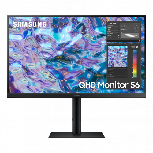 Монитор Samsung 27" черный IPS LED 16:9 HDMI M/M матовая HAS Pivot 300cd 178гр/178гр 2560x1440 DisplayPort Ultra HD 2K (1440p) 5.4кг LS27B610EQIXCI LS27B610EQIXCI