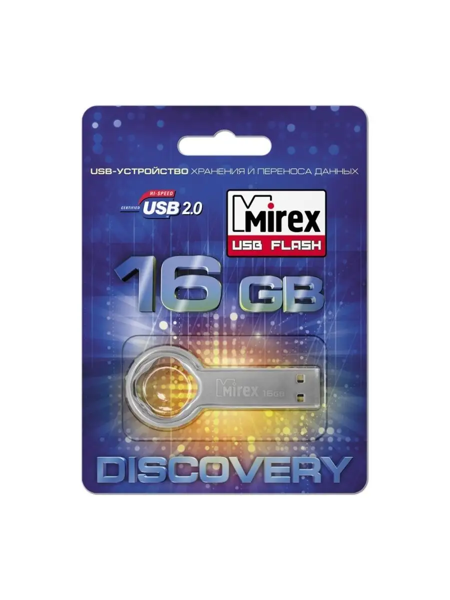 Флеш накопитель Mirex 13600-DVRROK16 16GB,Round Key,USB 2.0 13600-DVRROK16 13600-DVRROK16
