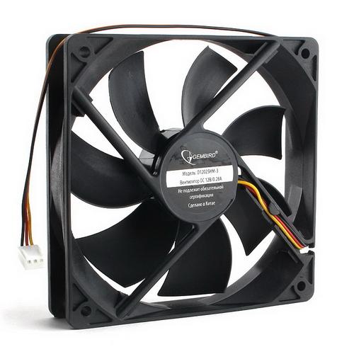 Вентилятор Gembird 140x140x25, гидродинамический, 3 pin, провод 40 см D14025HM-3 D14025HM-3