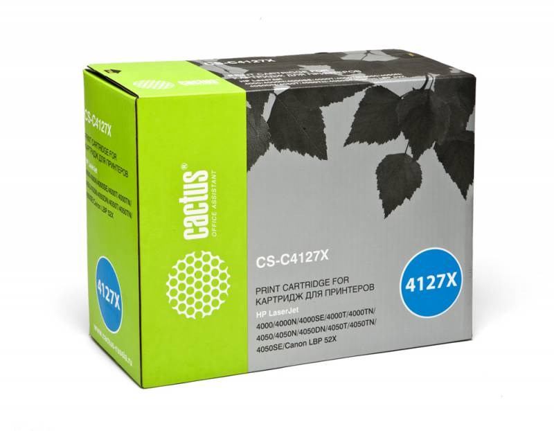 Тонер-картридж Cactus CS-C4127X черный для HP LJ 4000/4050 (10000стр.) CS-C4127X CS-C4127X