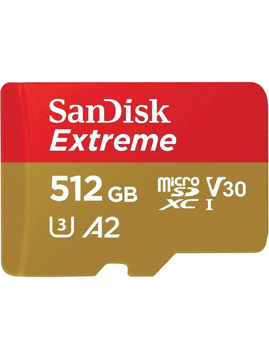 Карта памяти SanDisk SDSQXAV-512G-GN6MN 512GB,microSDXC,Class 10,UHS-I,A2,C10,V30,U3 Extreme,190MB/s SDSQXAV-512G-GN6MN SDSQXAV-512G-GN6MN