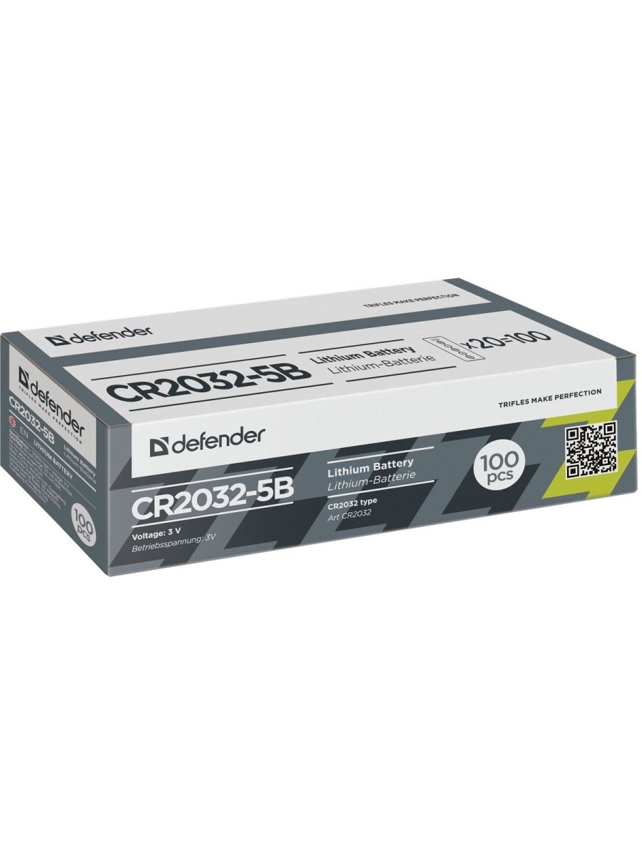 Батарейка Defender литиевая CR2032-5B в блистере 5 шт 56201 56201