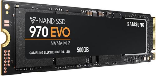 Твердотельный накопитель Intel 970 EVO SSD 500GB, V-NAND 3-bit MLC, Phoenix, M.2 (2280) PCIe Gen 3.0 x4, NVMe 1.3, R3500/W2500, IOPs 500 00 MZ-V7E500BW MZ-V7E500BW