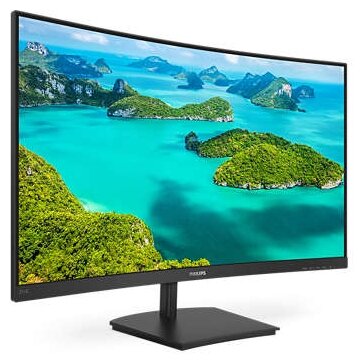 Монитор Philips 23,6" изогнутый 1920x1080 75 Гц VA LED 16:9 4ms VGA HDMI 20M:1 3 000:1 178/178 250cd Tilt Speakers Black 241E1SCA/00 241E1SCA/00