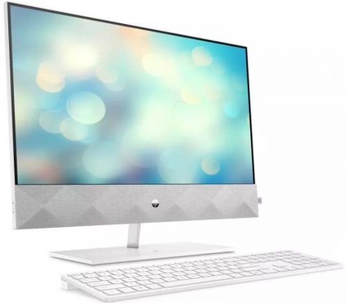 Моноблок HP Pavilion 24-k1012ur AiO 23.8"(1920x1080)/Intel Core i3 10300T(3Ghz)/8192Mb/512SSDGb/noDVD/Int:AMD Intergrated Graphics /Cam/WiFi/war 1y/White/FreeDOS + USB KBD, USB MOUSE 5D256EA 5D256EA