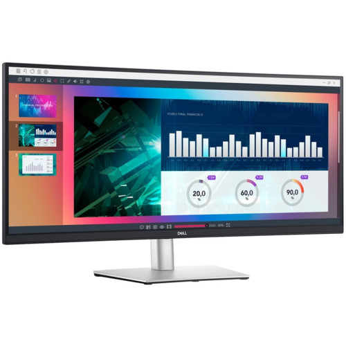 Монитор Dell 34" P3421W Curved LCD S/BK ( IPS; 21:9; 300 cd/m2; 1000:1; 3440x1440; 5ms; 178/178; DP1.2, HDMI2.0, USB -C, 3xUSB 3.2(Gen1), 2xUSB 2.0; HAS; Tilt; Swiv) ВАЖНО:БЕЗ EU кабеля пит в компл P3421W. P3421W. #4