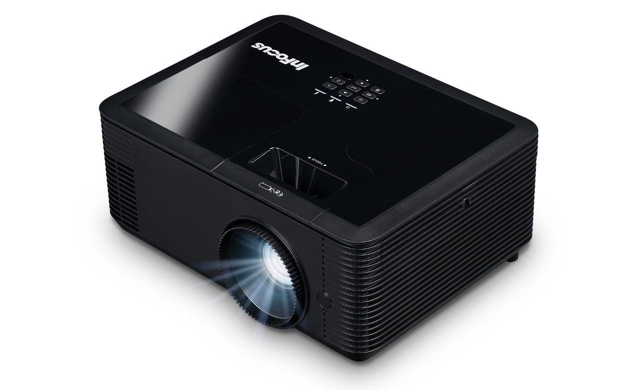 Проектор InFocus IN136 DLP, 4000 ANSI Lm, WXGA (1280x800), 28500:1, (1.54-1.72:1) 3.5mm in, Composite video, VGAin, HDMI 1.4aх3 (поддержка 3D), USB-A (для SimpleShare и др.), лампа 15000ч.(ECO mode), 3.5mm out, Monitor out (VGA), RS232, 21дБ IN136 IN136