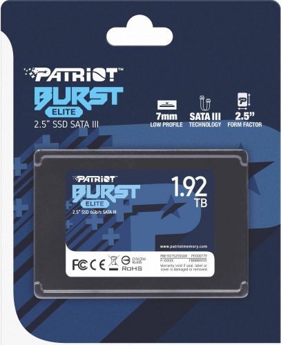 Твердотельный накопитель Patriot SATA 1.92Tb PBE192TS25SSDR Burst Elite 2.5" PBE192TS25SSDR PBE192TS25SSDR