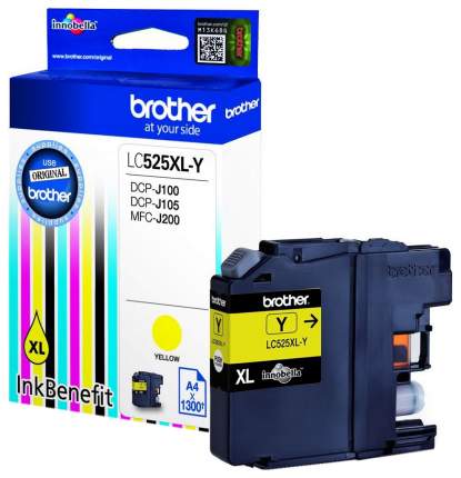 Картридж струйный Brother LC525XLY Желтый для Brother DCP-J100, J105, J200 (1300стр.) LC525XLY #2