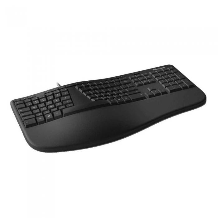 Клавиатура Microsoft Клавиатура проводная Ergonomic USB Black, 111КЛ +15КЛ М/Мед RTL LXM-00011 LXM-00011
