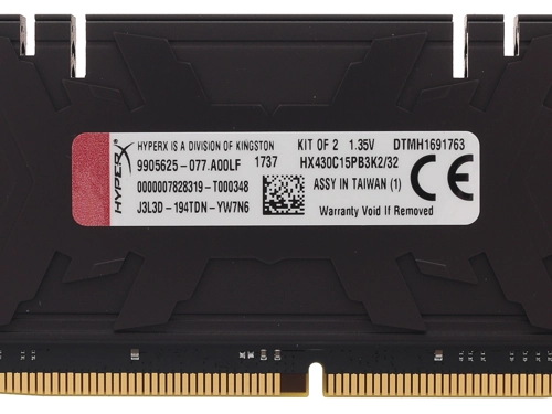 Модуль памяти Kingston DDR4 DIMM 32GB Kit 2x16Gb 32 {PC4-24000, 3000MHz, CL15, HyperX Predator} HX430C15PB3K2/32 HX430C15PB3K2/32