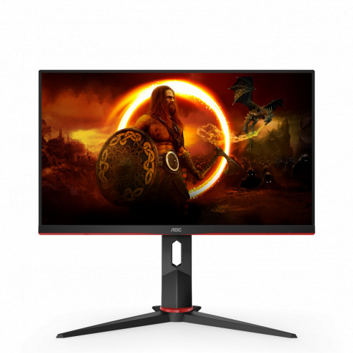 Монитор AOC 23.8" Black-Red (IPS, 1920x1080, 165Hz, 1 ms, 178°/178°, 300 cd/m, 80M:1, +2xHDMI 1.4, +DisplayPort 1.2, +MM) 24G2SPAE/BK 24G2SPAE/BK