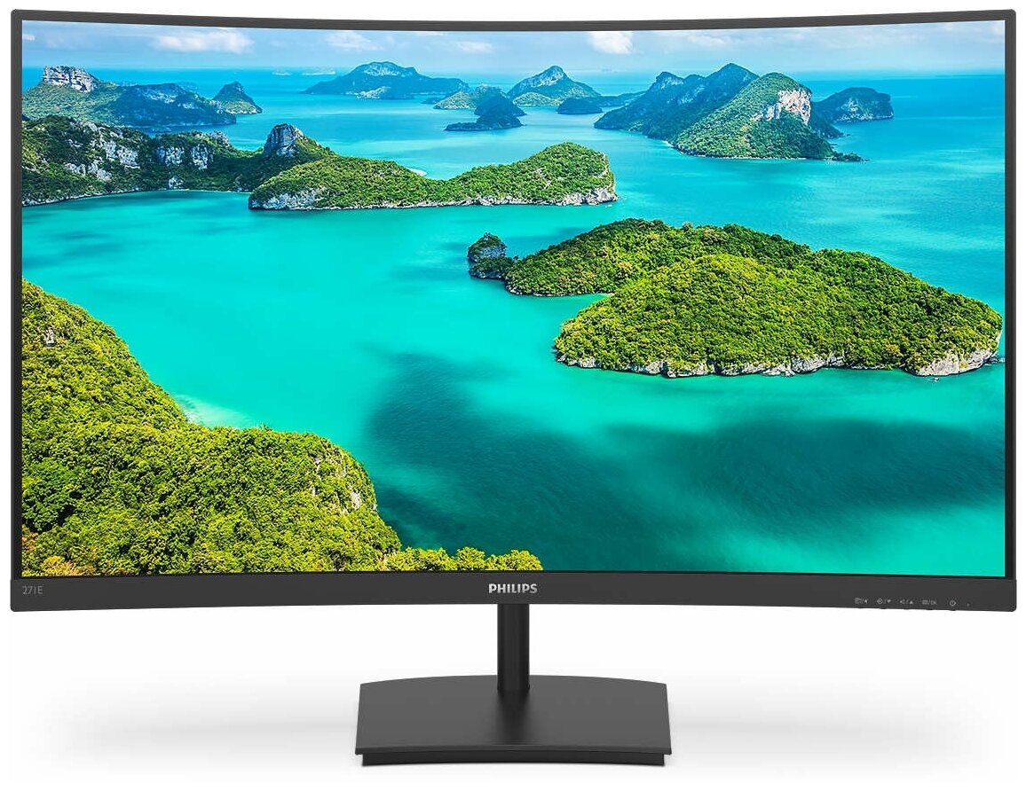 Монитор Philips 27" изогнутый 1920x1080 75Гц VA W-LED 16:9 4ms(GtG) VGA HDMI 50M:1 3000:1 178/178 250cd Tilt Speakers Black 271E1SCA/00 271E1SCA/00 #9