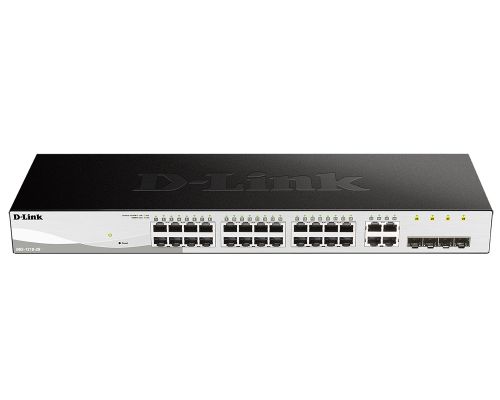 Коммутатор D-Link L2 Managed Switch with 24 10/100/1000Base-T ports and 4 100/1000Base-T/SFP combo-ports DGS-1210-28/FL1A DGS-1210-28/FL1A