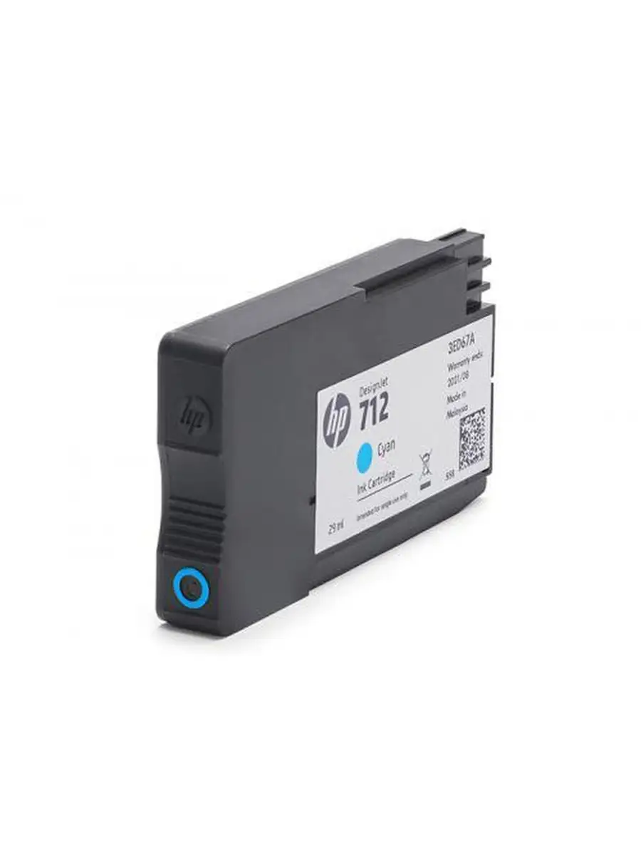 Картридж HP Cartridge 712 для DJ T230/T630/T650/Studio, голубые, тройная упаковка 3ED67A (3*29мл) 3ED77A 3ED77A