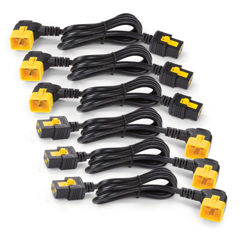 Кабель APC Power Cord Kit (6 ea), Locking, C19 to C20 (90 Degree), 1.8m AP8716R AP8716R