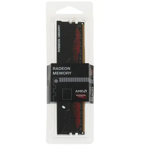 Модуль памяти AMD 8GB Radeon™ DDR4 2400 DIMM R7 Performance Series Black Gaming Memory Non-ECC, CL16, 1.2V, Heat Shield, RTL R7S48G2400U2S R7S48G2400U2S