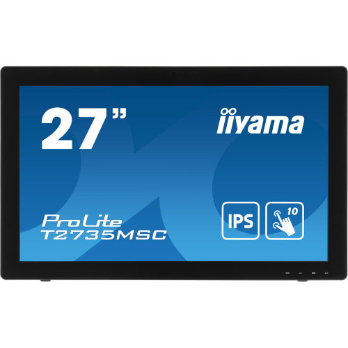 Монитор IIYAMA 27" ProLite черный VA LED 16:9 HDMI M/M Cam матовая 300cd 178гр/178гр 1920x1080 D-Sub DisplayPort FHD USB Touch 9.1кг T2735MSC-B3 T2735MSC-B3