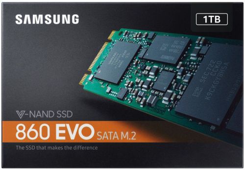 Твердотельный накопитель Samsung SSD M.2 2280 (SATA) 1Tb Samsung 860 EVO MZ-N6E1T0BW MZ-N6E1T0BW