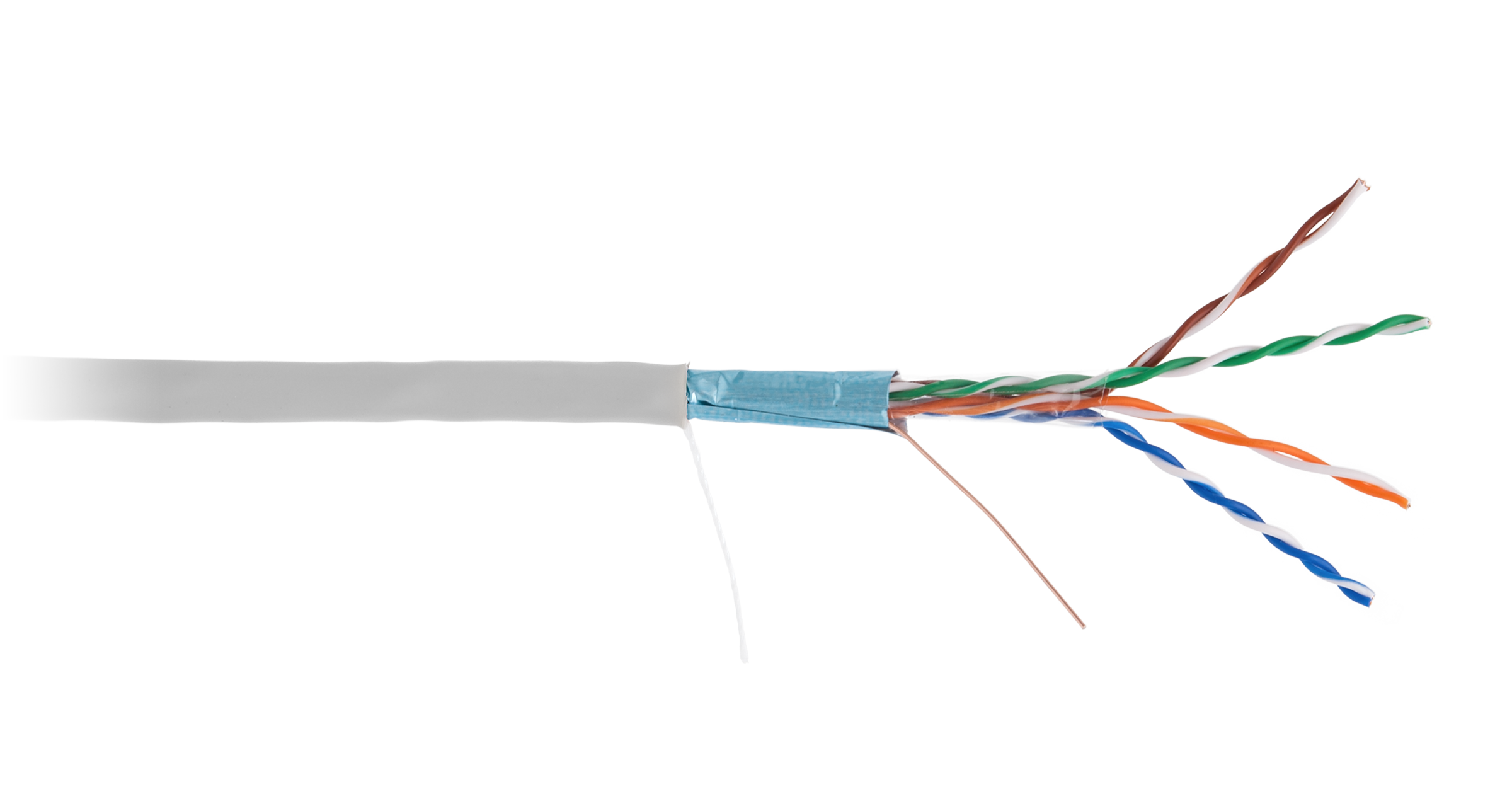 Кабель витая пара NETLAN F/UTP 4 пары, Кат.5e (Класс D), 100МГц, одножильный, BC (чистая медь), внутренний, PVC нг(B), серый, EC-UF004-5E-PVC-GY EC-UF004-5E-PVC-GY