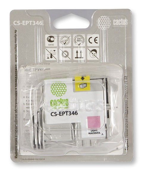 Картридж Cactus струйный CS-EPT346 светло-пурпурный для Epson Stylus Photo 2100 (14.6мл) CS-EPT346 CS-EPT346