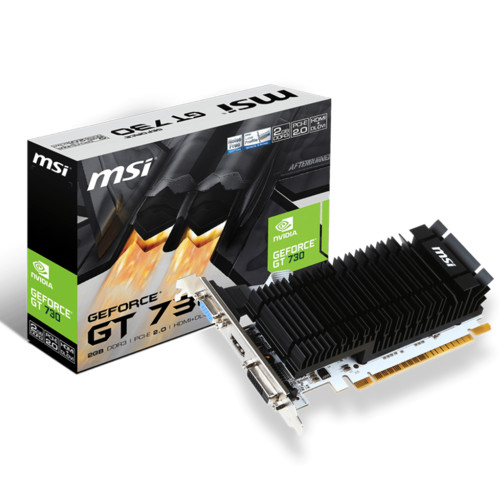 Видеокарта MSI PCI-E N730K-2GD3H/LP nVidia GeForce GT 730 2048Mb 64bit GDDR3 902/1600 DVIx1/HDMIx1/C N730K-2GD3H/LP