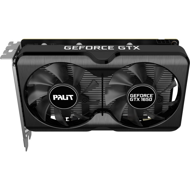 Видеокарта Palit PCI-E PA-GTX1650 GP 4G D6 BULK NVIDIA GeForce GTX 1650 4096Mb 128 GDDR6 1410/12000/HDMIx1/DPx2 NE6165001BG1-1175A NE6165001BG1-1175A