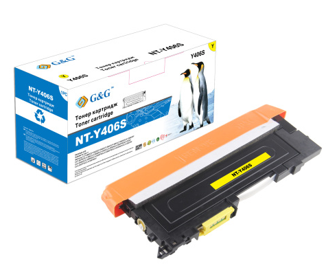 Тонер-картридж G&G желтый для Samsung для CLP-360/365 CLX-3300/3305 SL-C460 (1000стр) NT-Y406S NT-Y406S