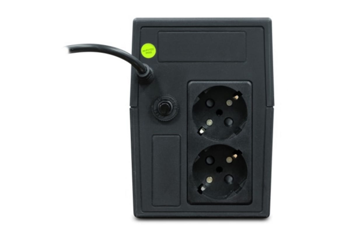 Источник бесперебойного питания Powerman BackPro 600VA/360W, AVR, Out: 2xShuko, Black BACKPRO600 BACKPRO600