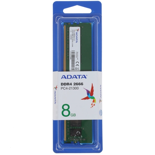 Модуль памяти ADATA 8GB DDR4 2666 DIMM Non-ECC, CL19, 1.2V, 1024x8, RTL (461582) AD4U266638G19-S AD4U266638G19-S