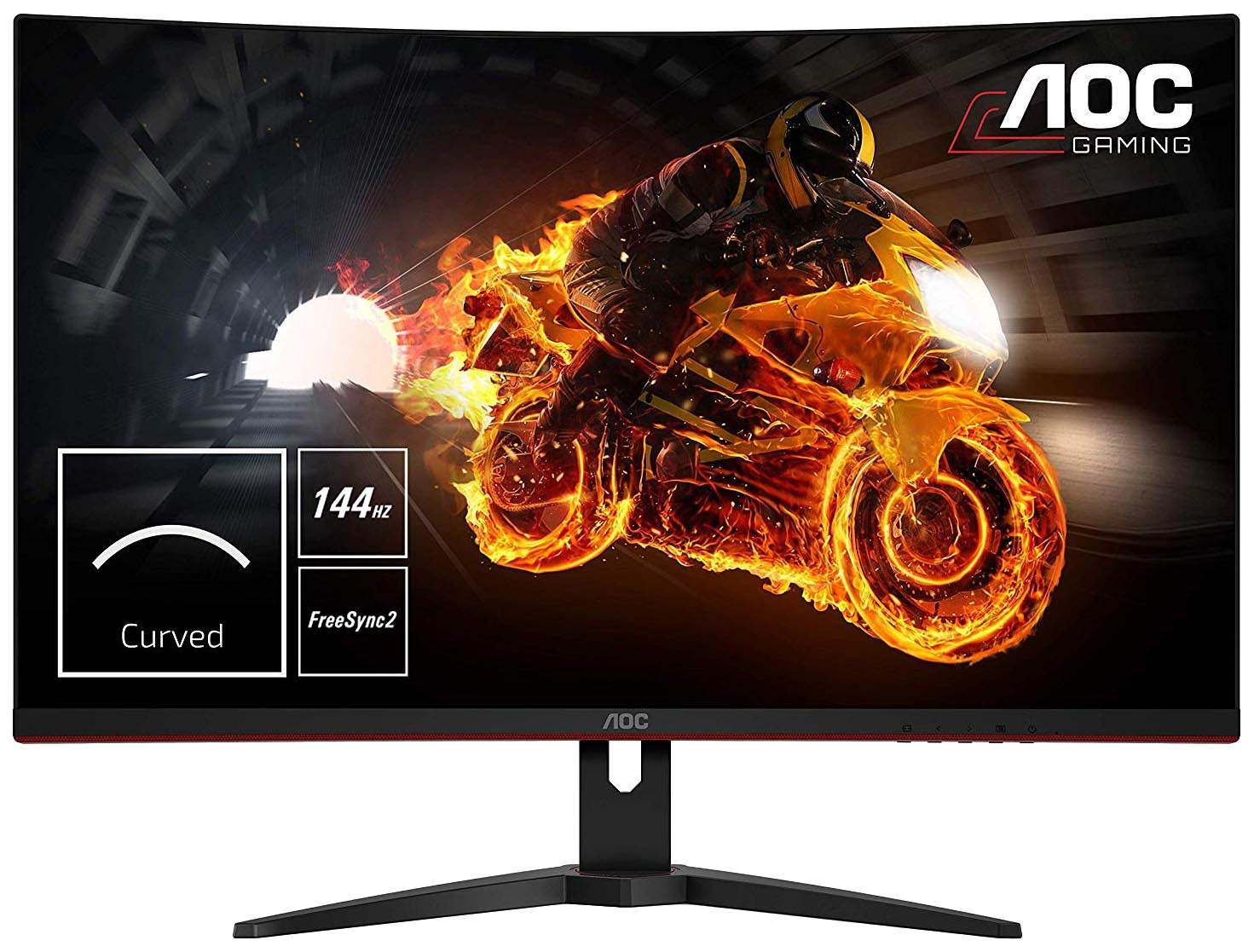 Монитор AOC 31.5'' [16:9] 1920х1080(FHD) VA, Curved, nonGLARE, 250cd/m2, H178°/V178°, 3000:1, 80M:1, 16.7M, 1ms, VGA, 2xHDMI, DP, Tilt, 3Y, Black C32G1 C32G1