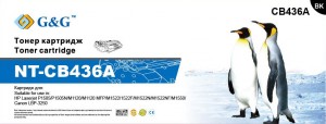 Тонер-картридж G&G для HP LaserJet P1505/M1120/M1522 /M1550 Canon LBP-3250 (2000 стр) NT-CB436A NT-CB436A