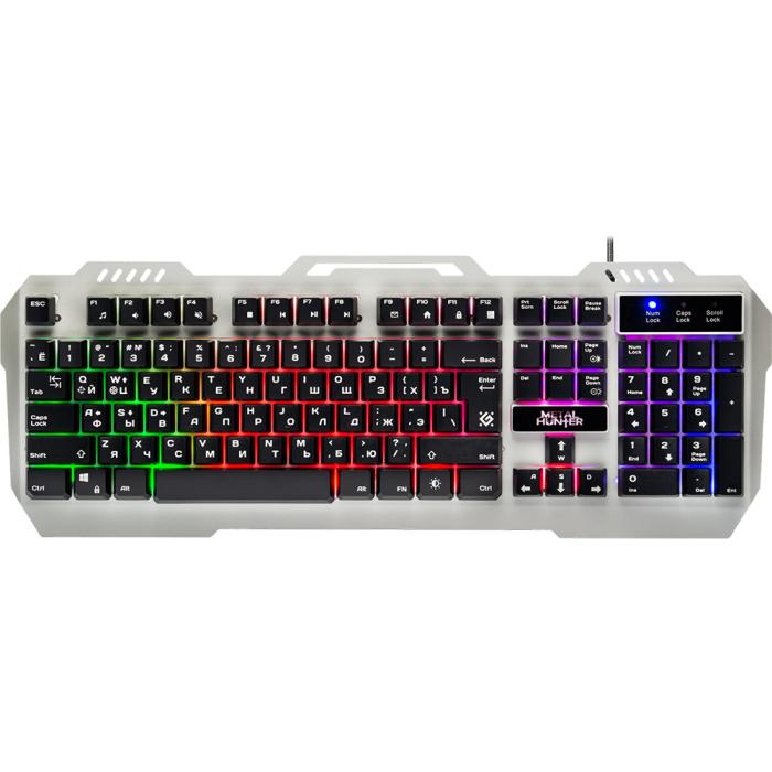 Клавиатура Defender проводная игровая  Metal Hunter GK-140L RU,RGB подсветка,19 Anti-Ghost 45140 45140