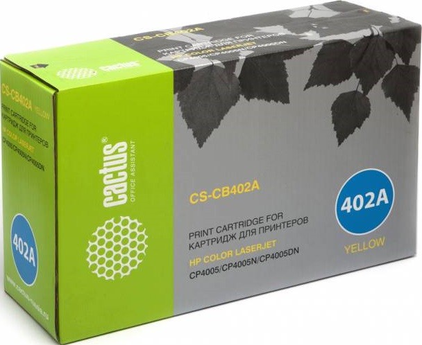 Тонер-картридж Cactus CS-CB402A желтый для HP CLJ CP4005/CP4005DN/CP4005N (7500стр.) CS-CB402A CS-CB402A