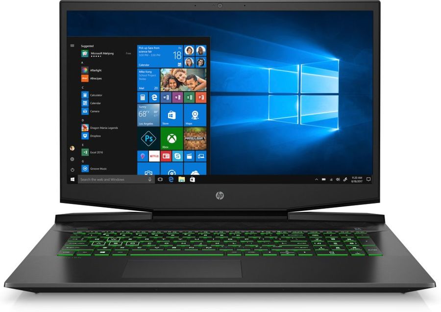 Ноутбук HP Pavilion Gaming 17-cd0004ur 17.3"(1920x1080 IPS 60Hz)/Intel Core i7 9750H(2.6Ghz)/16384Mb/512PCISSDGb/noDVD/Ext:nVidia GeForce GTX 1650(4096Mb)/Cam/BT/WiFi/52WHr/war 1y/Acid Green Keyboard, Backlit/W10  17-cd0004ur 17-cd0004ur
