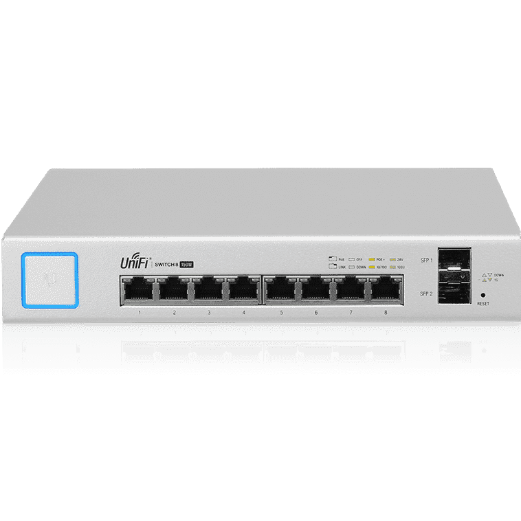 Коммутатор Ubiquiti US-8-150W-EU 8G 2SFP 8PoE+ управляемый US-8-150W-EU US-8-150W-EU