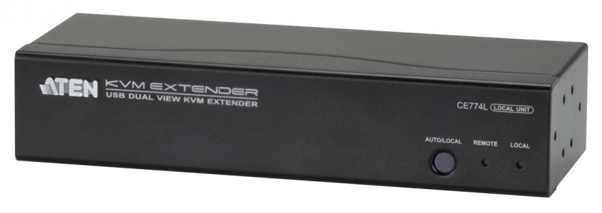 Удлинитель ATEN 2xSVGA+KBD&MOUSE USB+AUDIO+RS232, 150 м., 1xUTP Cat5e, с KVM-шнуром USB 1.8м., Б.П.220> 5.3V CE774-AT-G CE774-AT-G