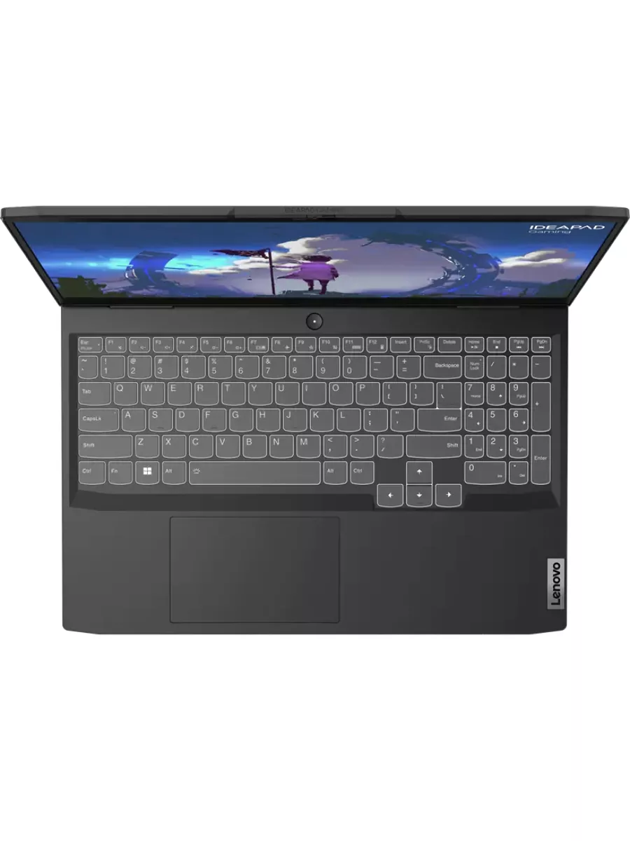 Ноутбук Lenovo IdeaPad Gaming 3 15IAH7 15.6"(1920x1080 IPS)/Intel Core i7 12650H(2.3Ghz)/16384Mb/512SSDGb/noDVD/Ext:nVidia GeForce RTX3050Ti(4096Mb)/Cam/BT/WiFi/45WHr/war 1y/2.31kg/onyx grey/noOS + 170W, RU kbd 82S900KVRK 82S900KVRK