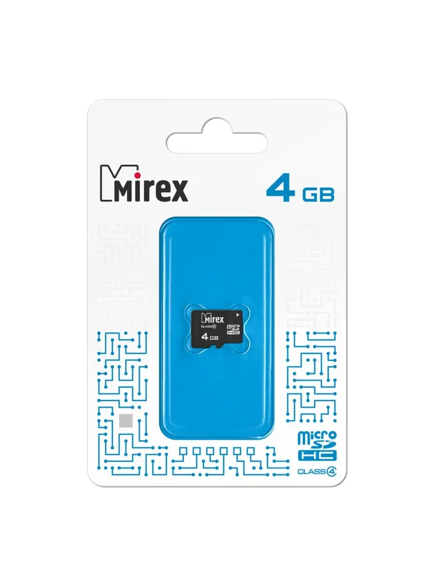 Карта памяти Mirex 13612-MCROSD04 4GB,microSDHC,Class 4 13612-MCROSD04 13612-MCROSD04