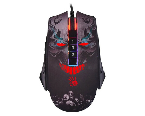 Мышь A4Tech  Bloody P85s Skull, игровая, оптическая, проводная, USB, рисунок P85S SKULL ACTIVATED P85S SKULL ACTIVATED