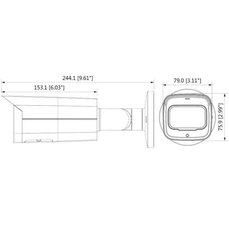 Видеокамера IP Dahua DH-IPC-HFW2431TP-VFS уличная с вариофокальным объективом DH-IPC-HFW2431TP-VFS DH-IPC-HFW2431TP-VFS #1