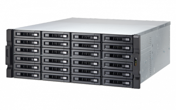 Сетевой RAID-накопитель QNAP 24 отсека SAS 12 Гб/c, кэш mSATA 256 ГБ, 19", 2БП, Xeon E3-1246 v3 3,5 ГГц, 8 ГБ ECC DDR3 TVS-EC2480U-SAS-RP-8GE TVS-EC2480U-SAS-RP-8GE