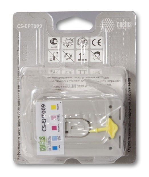Картридж Cactus струйный CS-EPT009 многоцветный для Epson Stylus Photo 1270/1290 (46мл) CS-EPT009 CS-EPT009