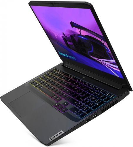 Ноутбук Lenovo IP Gaming 3 15ACH6 Ryzen 5 5600H 8Gb SSD512Gb NVIDIA GeForce RTX 3050 Ti 4Gb 15.6" IPS FHD (1920x1080) noOS black WiFi BT Cam 82K2002CRK 82K2002CRK